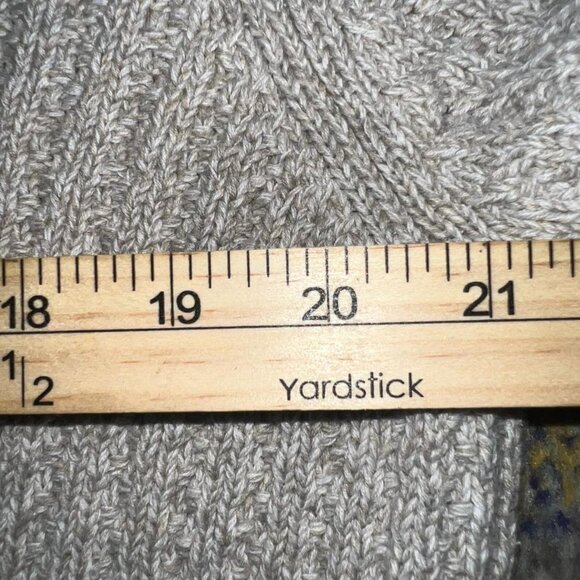 Vintage Eddie Bauer Knit Sweater Men's Size Medium Fisherman Cotton Knit Henley - Picture 6 of 7